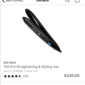 Bio Ionic 10x Pro Flat Iron 1 inch Plates